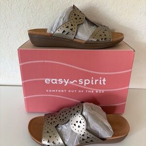 Easy Spirit Women's Brixton 3 Bronze Comfort Slip-On Sandals Size 6.5 M